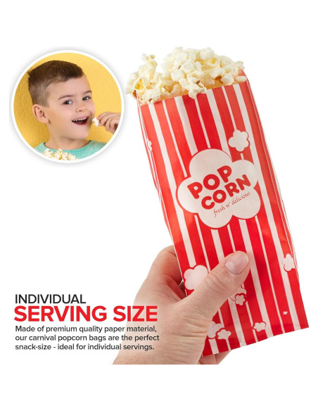 Bolsas de Papel para Palomitas Stock Your Home 100 Unidades 28g Bolsas de Papel para Palomitas Stock Your Home 100 Unidades 28g