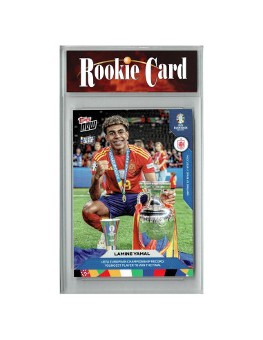 Tarjeta Rookie Topps Now Lamine Yamal 2024 Certificada Mint+