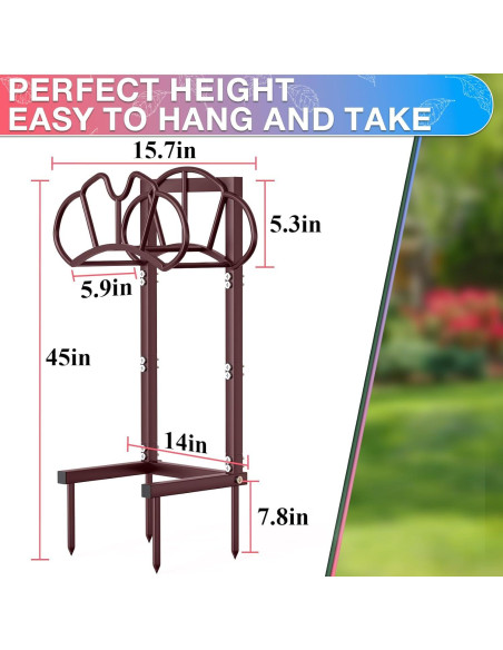 Soporte para Manguera de Jardín Qatsrin Bronce 3.32 kg Desmontable Soporte para Manguera de Jardín Qatsrin Bronce 3.32 kg Desmontable