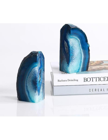Soportes Decorativos de Ágata Azul AMOYSTONE - 1.08 kg