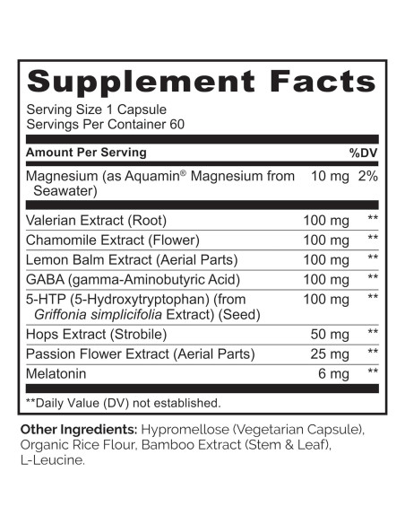 Suplemento Natural para Dormir NATURELO - 60 Cápsulas Veganas Suplemento Natural para Dormir NATURELO - 60 Cápsulas Veganas