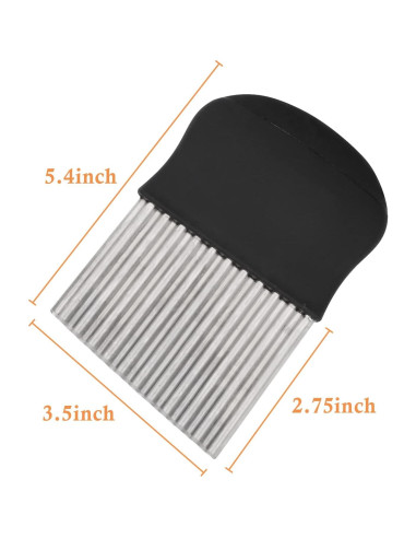 Cortador de Ondas HTBMALL de Acero Inoxidable 12cm Negro