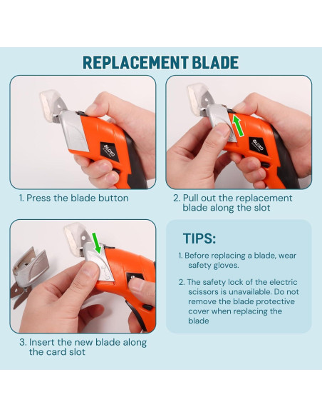Tijeras Eléctricas Inalámbricas VLOXO 3.6V Naranja Cortador de Tela Tijeras Eléctricas Inalámbricas VLOXO 3.6V Naranja Cortador de Tela