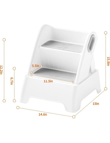 Escalera Ajustable para Niños Imvloaek 2 Pasos Antideslizante