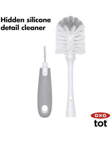 Rack de Secado de Viaje OXO Tot + Cepillo para Botellas Gris