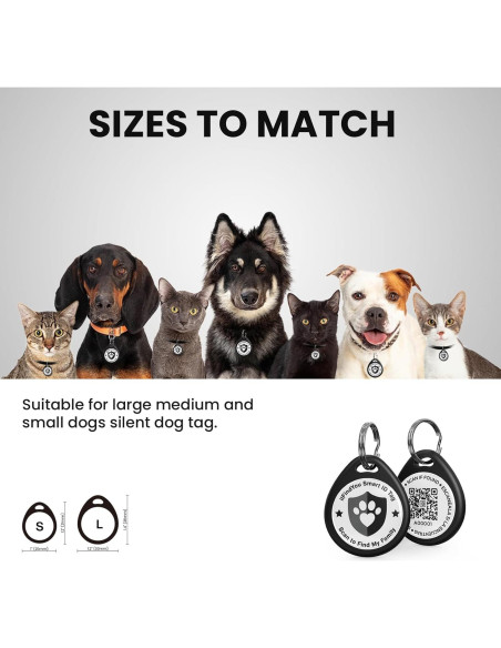 Etiqueta de ID de Perro ILFINDYOU con Código QR Personalizada Etiqueta de ID de Perro ILFINDYOU con Código QR Personalizada