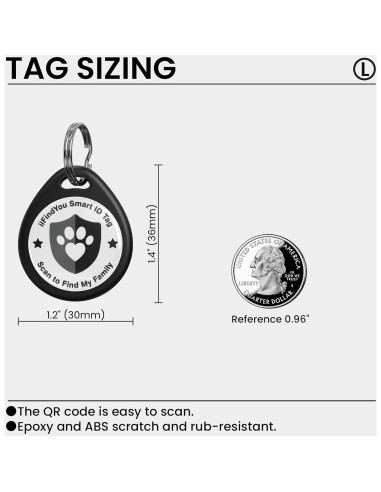 Etiqueta de ID de Perro ILFINDYOU con Código QR Personalizada