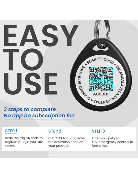 Etiqueta de ID de Perro ILFINDYOU con Código QR Personalizada Etiqueta de ID de Perro ILFINDYOU con Código QR Personalizada