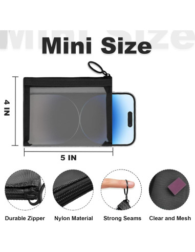 Mini Bolsas de Malla Nylon CarryEpic 4 Pcs Organizador Cosmético