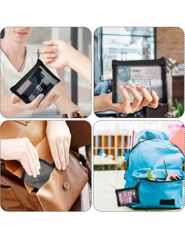 Mini Bolsas de Malla Nylon CarryEpic 4 Pcs Organizador Cosmético