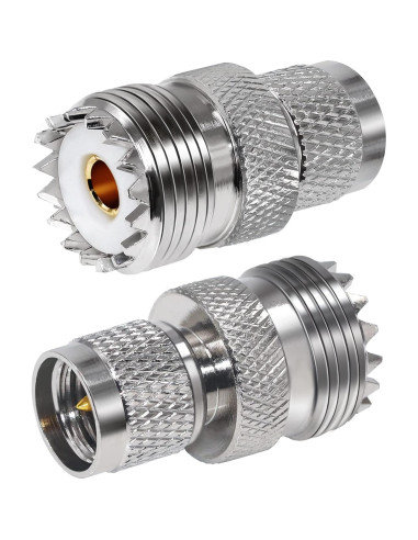 Conector Coaxial Mini UHF Macho a UHF Hembra Tuolnk 2 Piezas