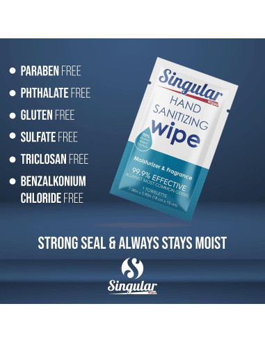 Toallitas Desinfectantes de Manos Singular Wipes 24ct Aroma Cítrico