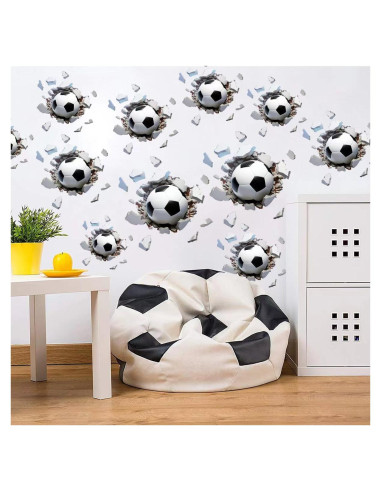 Calcomanía de Pared 3D Fútbol Runtoo - Vinilo Impermeable