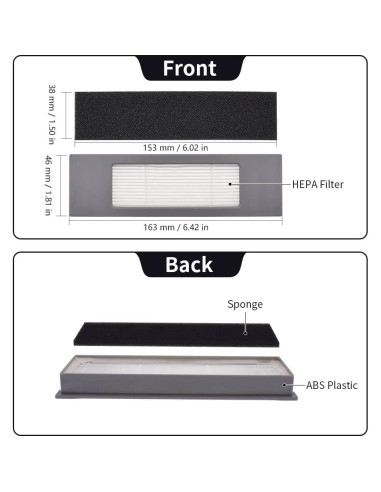 Filtros de Reemplazo Neutop para Ecovacs Deebot OZMO 920-950, 8 Piezas
