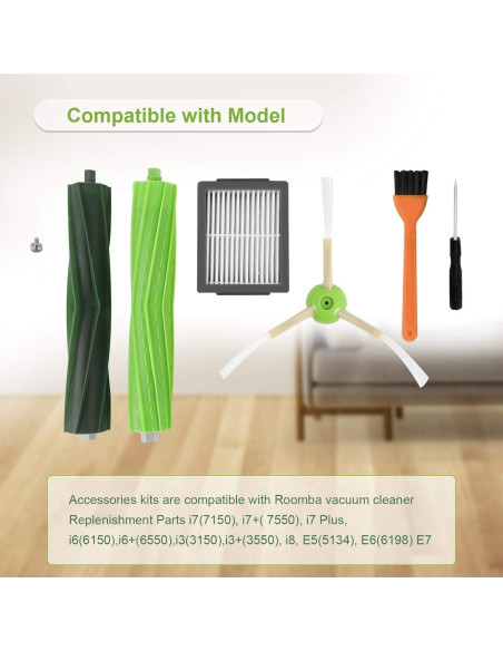 Kit de Repuestos Dhoua para Aspiradora iRobot Roomba j7 j7+ E5 E6 E7 i7 i3 i4 - 19 Piezas Kit de Repuestos Dhoua para Aspiradora iRobot Roomba j7 j7+ E5 E6 E7 i7 i3 i4 - 19 Piezas