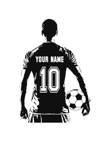 Vinilo de Pared Personalizado The Decal Hub Fútbol 40x60 cm