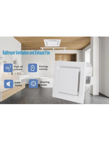 Ventilador Extractor de Baño Aydomer 126 CFM 35W 1.2 Sones