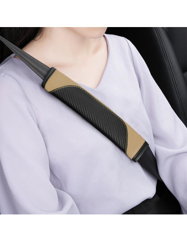 Funda de Cinturón de Seguridad Osilly Beige - 2 Piezas
