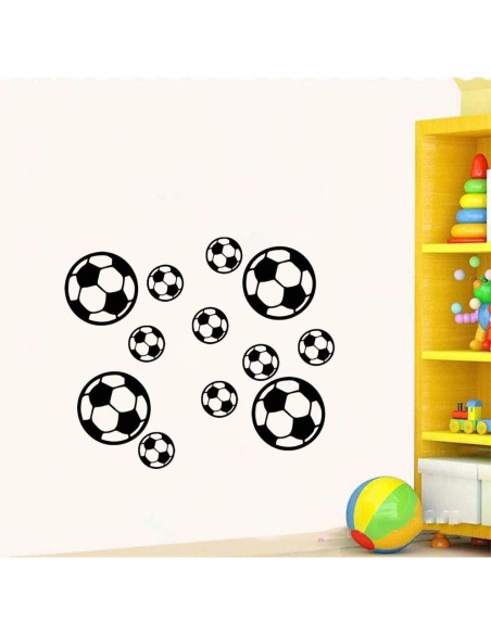 Calcomanías de Pared de Fútbol Thovorrnl - 12 Piezas PVC Calcomanías de Pared de Fútbol Thovorrnl - 12 Piezas PVC