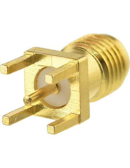 10 Conectores SMA Femeninos Montaje PCB Niquelado 50 Ohm 10 Conectores SMA Femeninos Montaje PCB Niquelado 50 Ohm