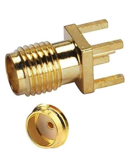 10 Conectores SMA Femeninos Montaje PCB Niquelado 50 Ohm 10 Conectores SMA Femeninos Montaje PCB Niquelado 50 Ohm