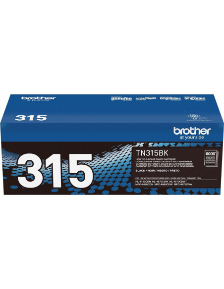 Cartucho de Tóner Negro Brother TN-315BK - Alto Rendimiento 6000p Cartucho de Tóner Negro Brother TN-315BK - Alto Rendimiento 6000p
