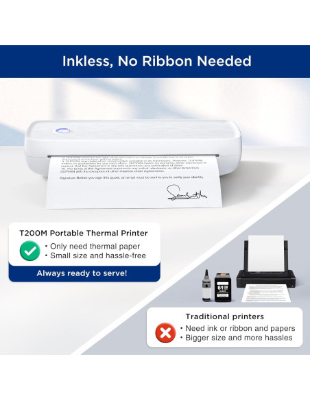 Impresora Portátil SUPVAN T200M Bluetooth 300 DPI Sin Tinta Impresora Portátil SUPVAN T200M Bluetooth 300 DPI Sin Tinta