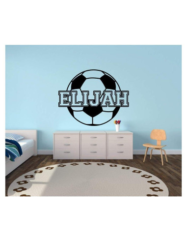 Calcomanía de Pared Vinilo Personalizada Fútbol Niños