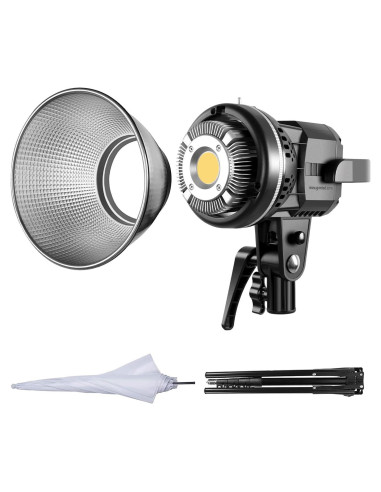 Luz LED de Video GVM 80W CRI97+ 5600K con Kit de Montaje
