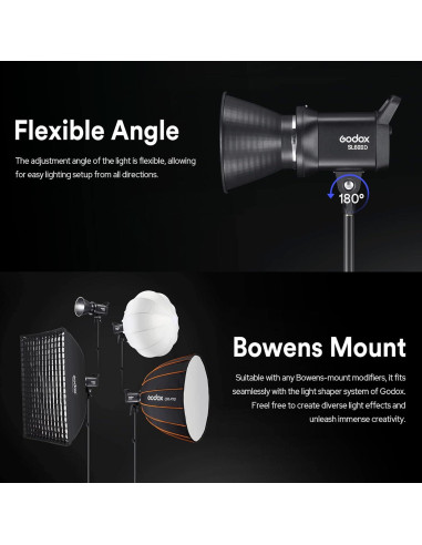 Godox SL60IID Luz de Video LED 70W con Montura Bowens y Control APP