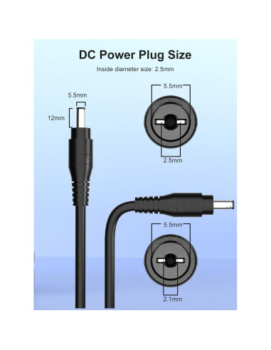 Cable de Alimentación 15V 5A para Luz de Anillo Neewer 14/18"