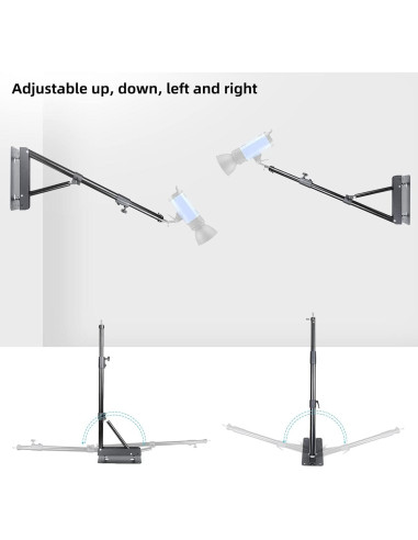 Soporte de Pared Ajustable LTRINGYS para Luz de Anillo 130cm