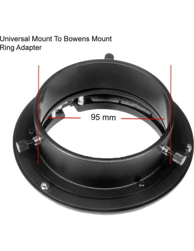Adaptador de Montaje Bowens HAPPYTOPSTAR para Flash Estroboscópico