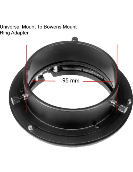 Adaptador de Montaje Bowens HAPPYTOPSTAR para Flash Estroboscópico Adaptador de Montaje Bowens HAPPYTOPSTAR para Flash Estroboscópico