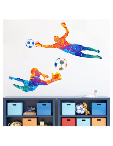 Calcomanía de Pared de Fútbol WOYINIS 2 Hojas 30.48x91.44cm