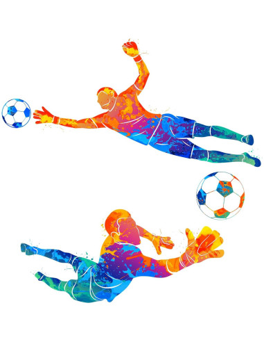 Calcomanía de Pared de Fútbol WOYINIS 2 Hojas 30.48x91.44cm