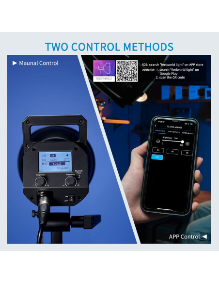 Luz de Estudio de Video FEELWORLD FL225D 225W 5600K CRI96+ Luz de Estudio de Video FEELWORLD FL225D 225W 5600K CRI96+