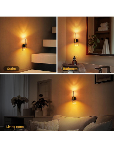Luz Nocturna LED JandCase Ámbar con Sensor 2 Piezas