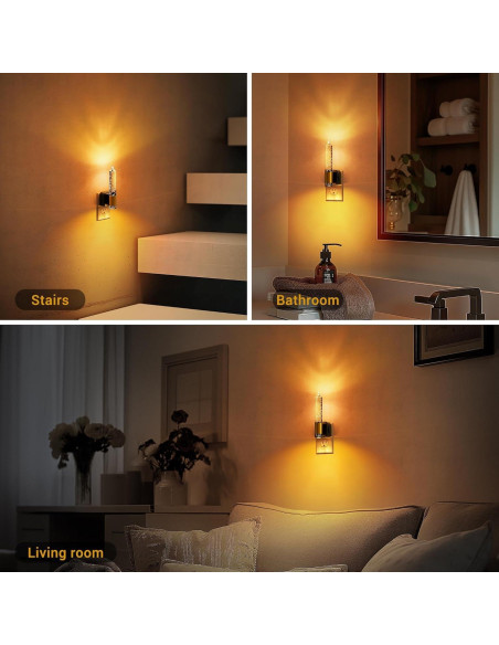 Luz Nocturna LED JandCase Ámbar con Sensor 2 Piezas Luz Nocturna LED JandCase Ámbar con Sensor 2 Piezas