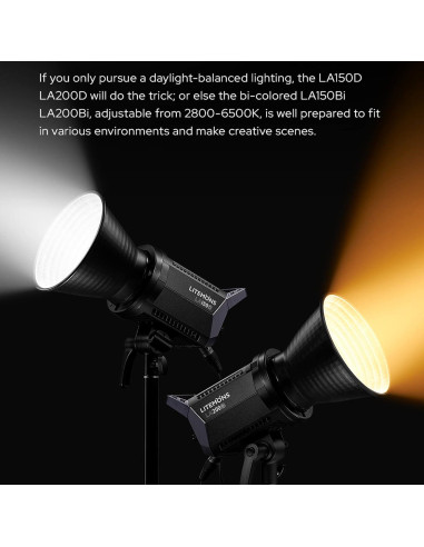 Luz de Video Godox LA200D 3.45kg, CRI 96+, Efectos FX