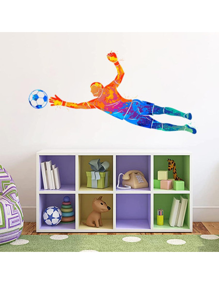 Calcomanía de Pared de Fútbol WOYINIS 2 Hojas 30.48x91.44cm Calcomanía de Pared de Fútbol WOYINIS 2 Hojas 30.48x91.44cm