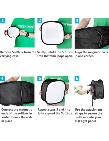 Softbox Neewer para Luz LED 660 - Difusor Plegable 41.4 cm