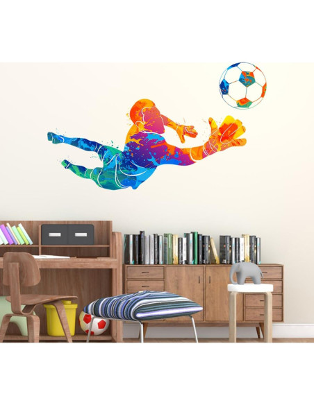 Calcomanía de Pared de Fútbol WOYINIS 2 Hojas 30.48x91.44cm Calcomanía de Pared de Fútbol WOYINIS 2 Hojas 30.48x91.44cm