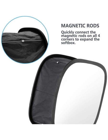 Softbox Neewer para Luz LED 660 - Difusor Plegable 41.4 cm Softbox Neewer para Luz LED 660 - Difusor Plegable 41.4 cm