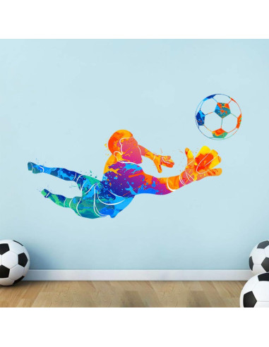 Calcomanía de Pared de Fútbol WOYINIS 2 Hojas 30.48x91.44cm