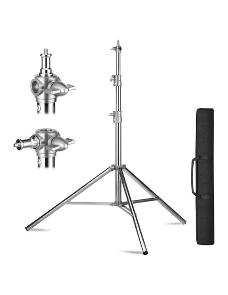 Soporte de Luz Selens 2.8 m Acero Inoxidable Plegable 10 kg Soporte de Luz Selens 2.8 m Acero Inoxidable Plegable 10 kg