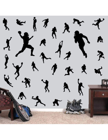 Calcomanías de Pared de Jugadores de Fútbol MEFOSS - 4 Hojas
