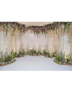 Fondo de Fotografía de Boda Yeele 3x2.5m con Flores 2