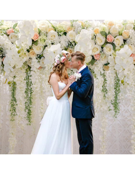 Fondo Fotográfico Floral Blanco 300x240 cm Qian para Eventos Fondo Fotográfico Floral Blanco 300x240 cm Qian para Eventos