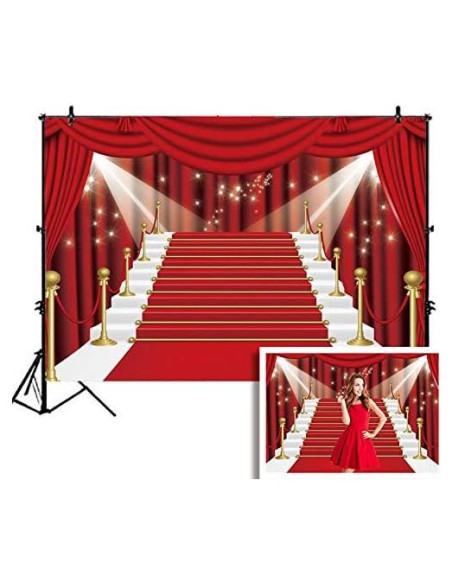 Fondo de Cortina Roja 2.1x1.5m Vinilo BT-dy041 Fondo de Cortina Roja 2.1x1.5m Vinilo BT-dy041